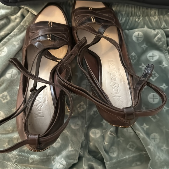 Yves Saint Laurent Shoes - Yves Saint Laurent Slingback Peeptoe Heels Tie Detail